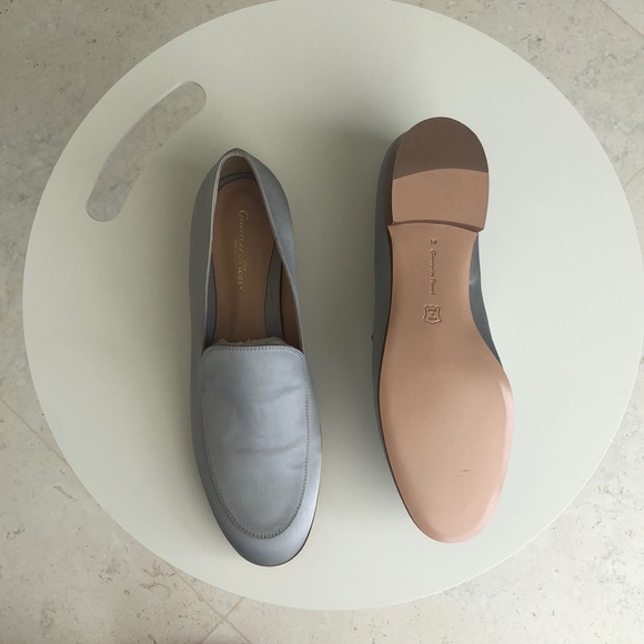 Gianvito Rossi Metallic Satin slip-on loafers - Picture 6 of 8